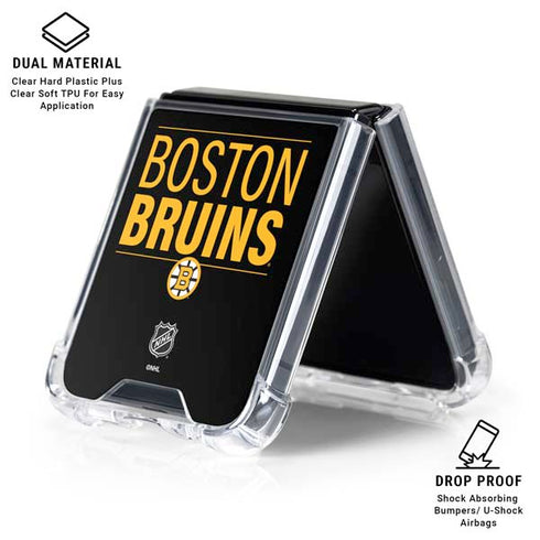 NHL Boston Bruins Lineup Galaxy Z Flip6 Clear Case